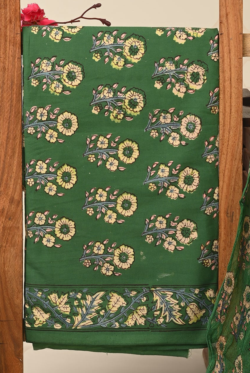 Cotton Suit with Chiffon Dupatta