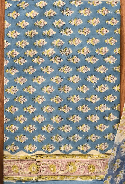 Cotton Suit with Chiffon Dupatta