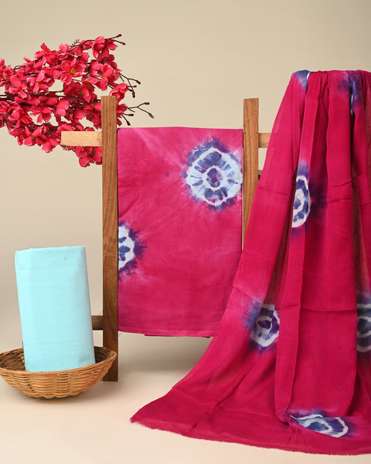Cotton Suit with Chiffon Dupatta
