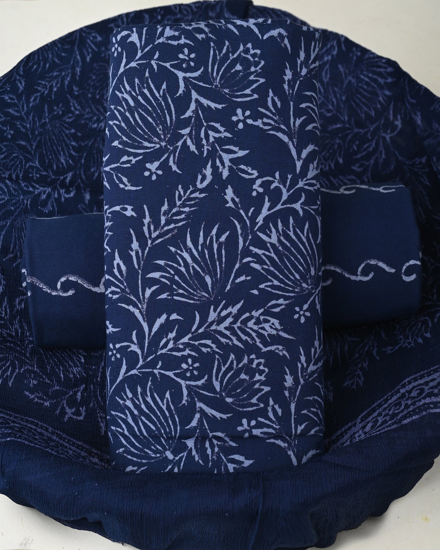 Cotton Suit with Chiffon Dupatta