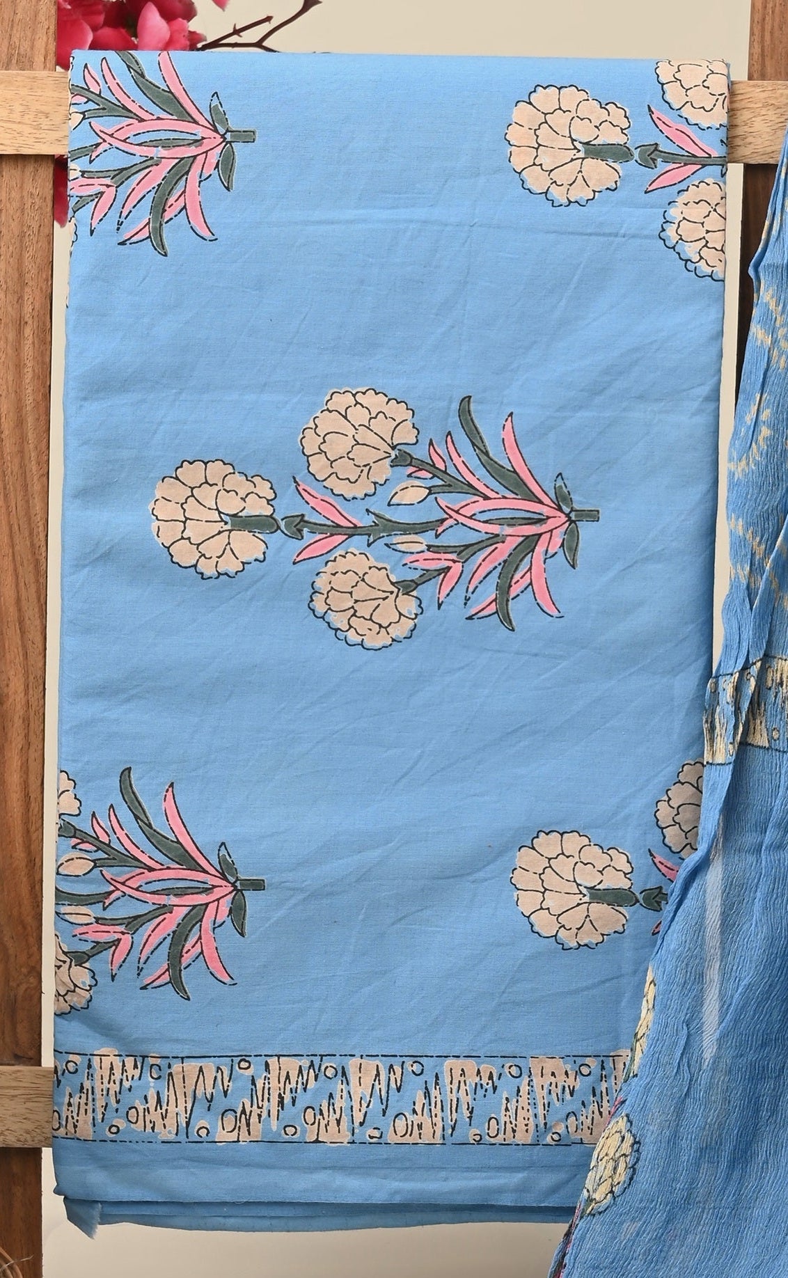 Cotton Suit with Chiffon Dupatta