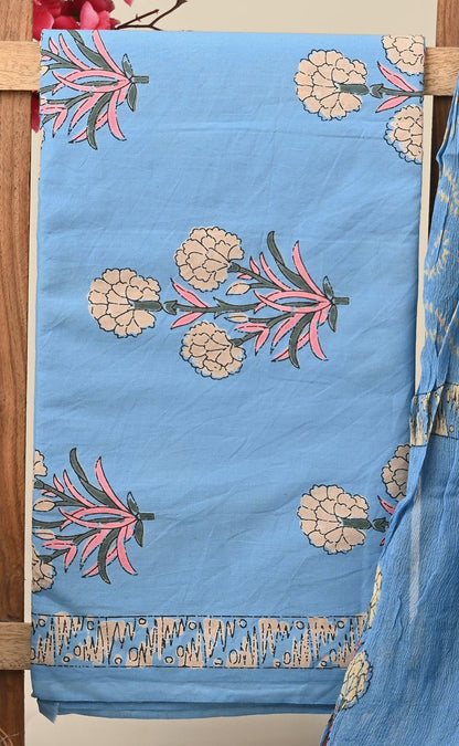 Cotton Suit with Chiffon Dupatta