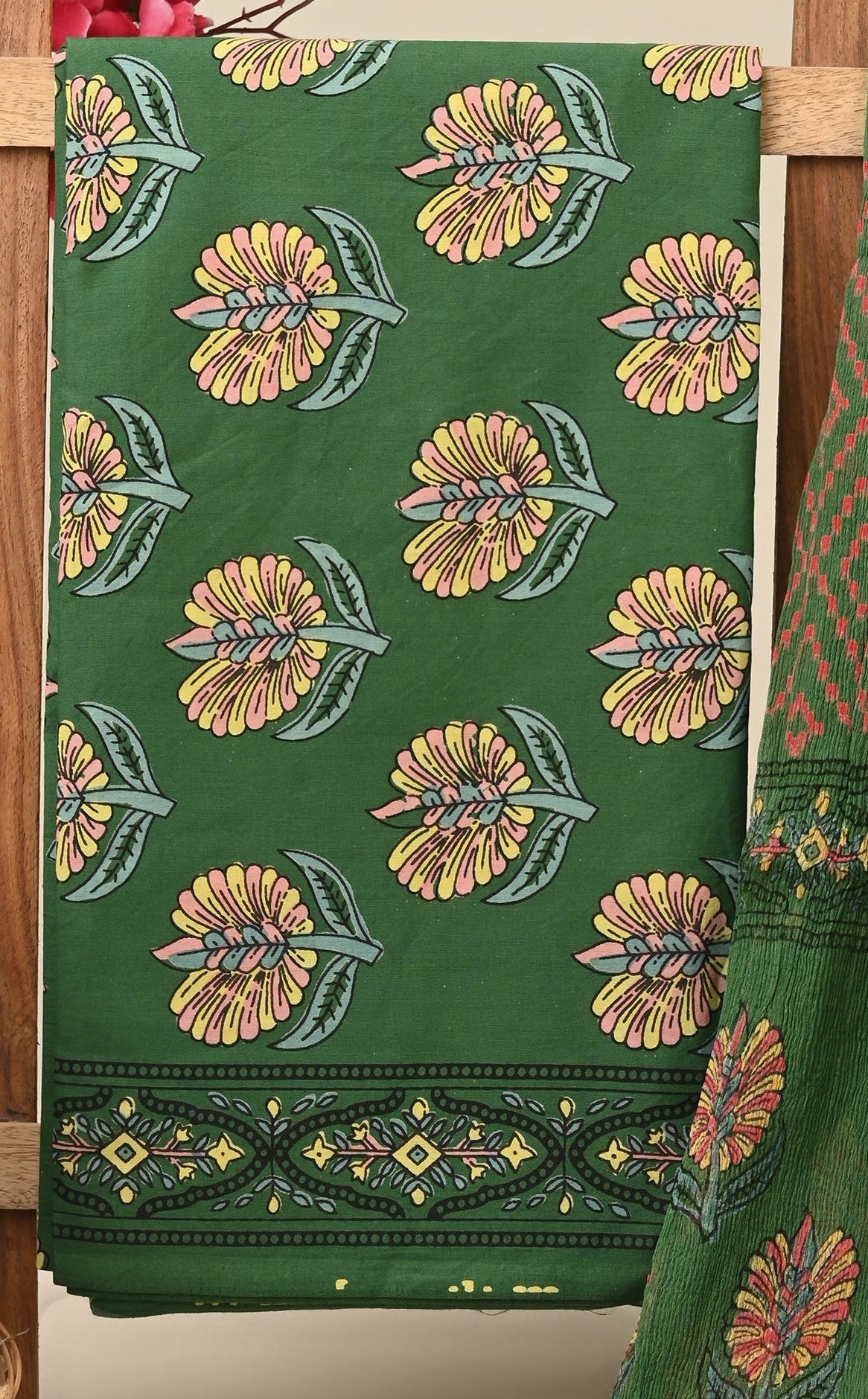 Cotton Suit with Chiffon Dupatta