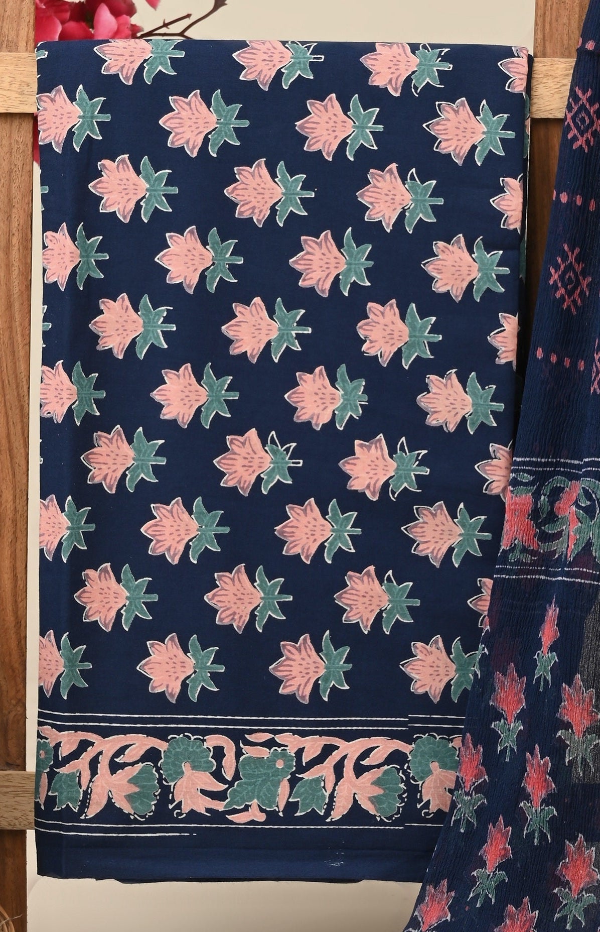 Cotton Suit with Chiffon Dupatta