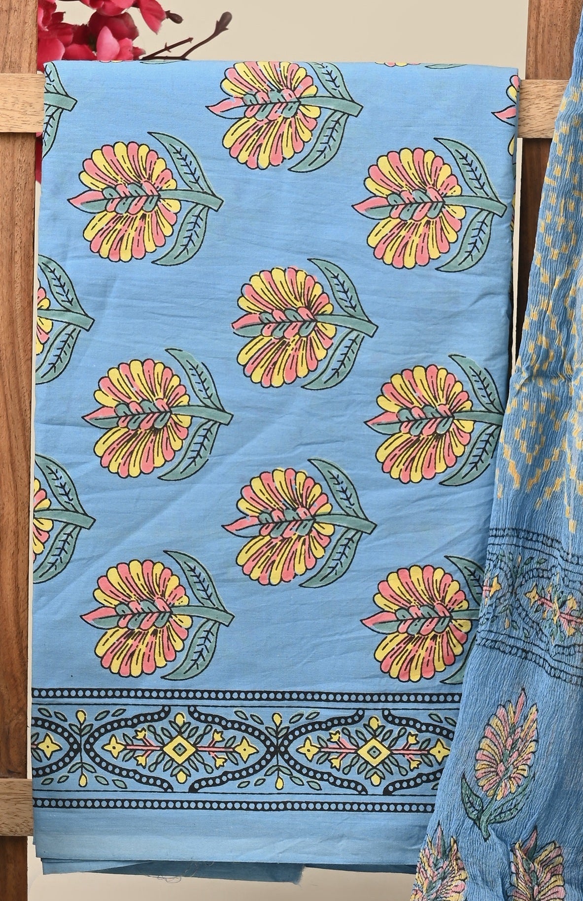 Cotton Suit with Chiffon Dupatta