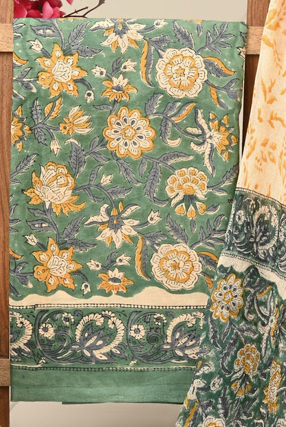 Cotton Suit with Chiffon Dupatta