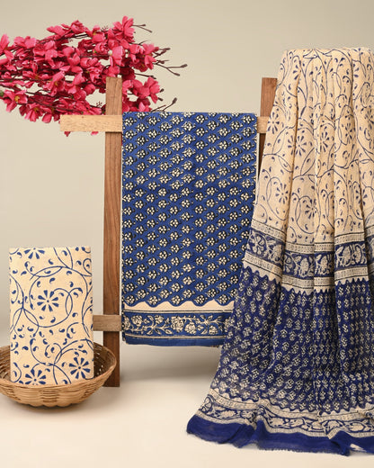 Cotton Suit with Chiffon Dupatta