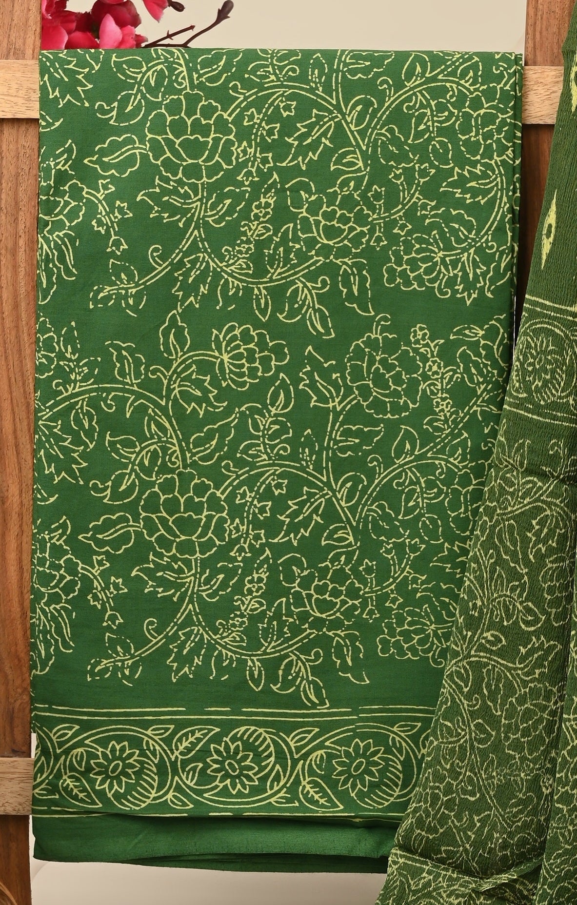 Cotton Suit with Chiffon Dupatta
