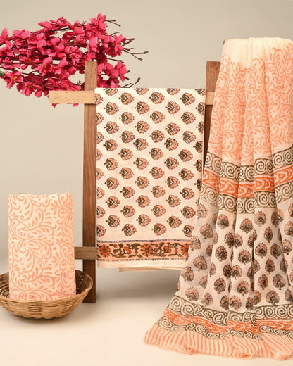 Cotton Suit with Chiffon Dupatta