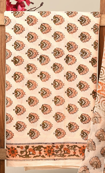 Cotton Suit with Chiffon Dupatta