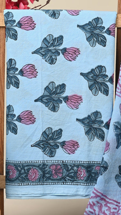Cotton Suit with Chiffon Dupatta