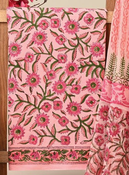 Cotton Suit with Chiffon Dupatta