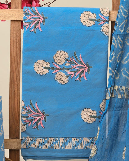 Cotton Suit with Chiffon Dupatta