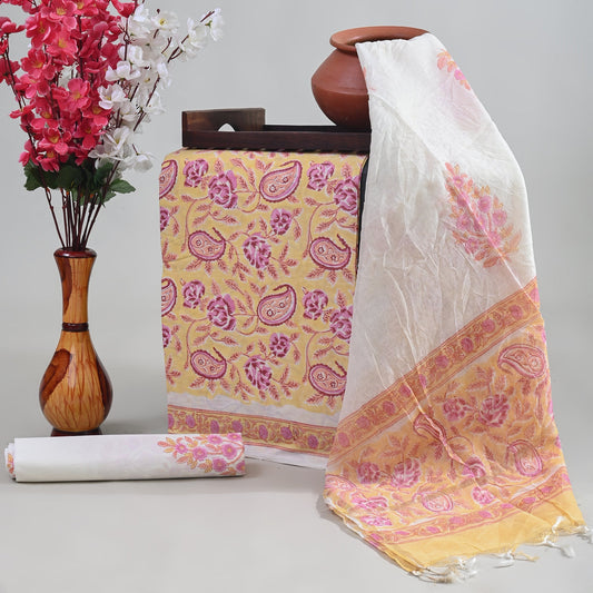 Cotton Suit with Chanderi Dupatta