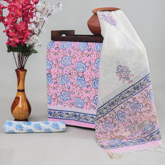Cotton Suit with Chanderi Dupatta