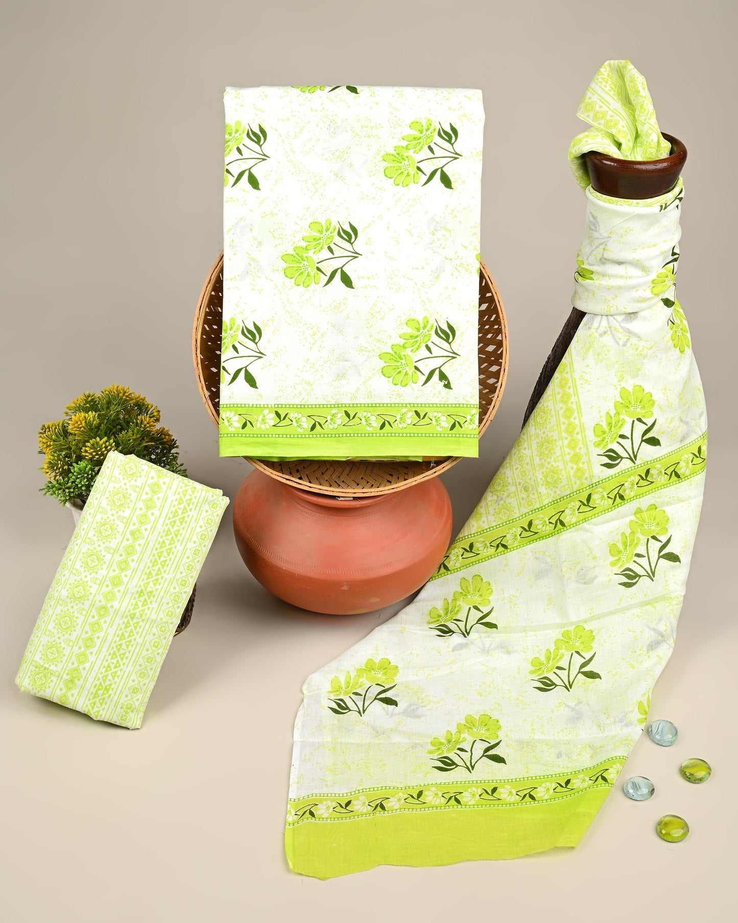 Cotton Suits with Cotton Dupatta