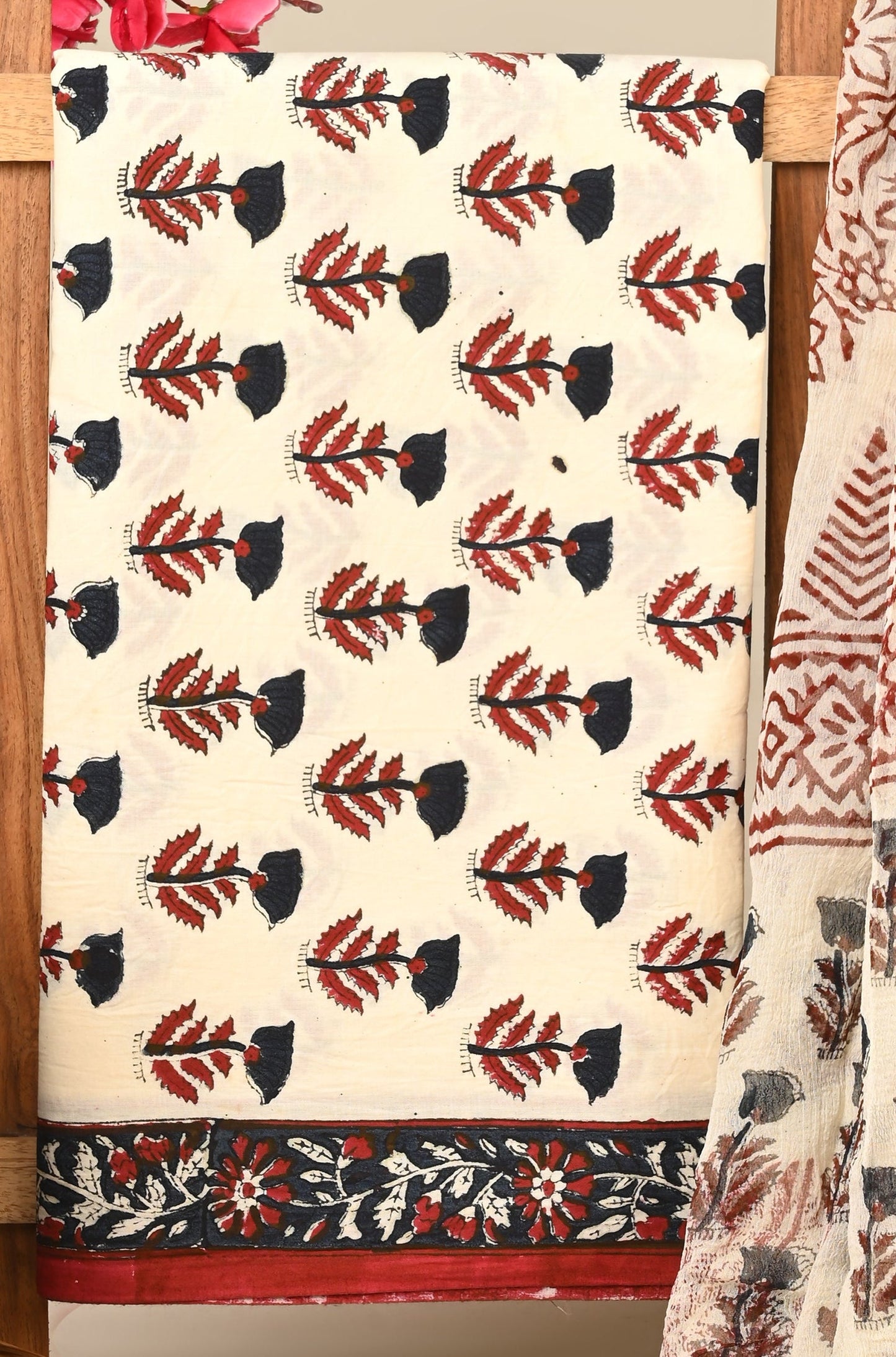 Cotton Suit with Chiffon Dupatta