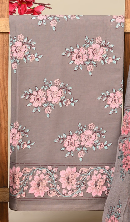 Cotton Suit with Chiffon Dupatta