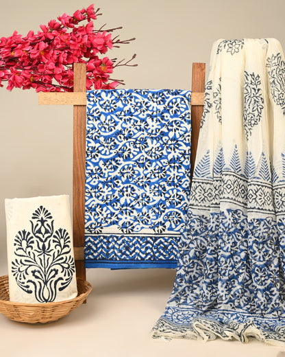 Cotton Suit with Chiffon Dupatta