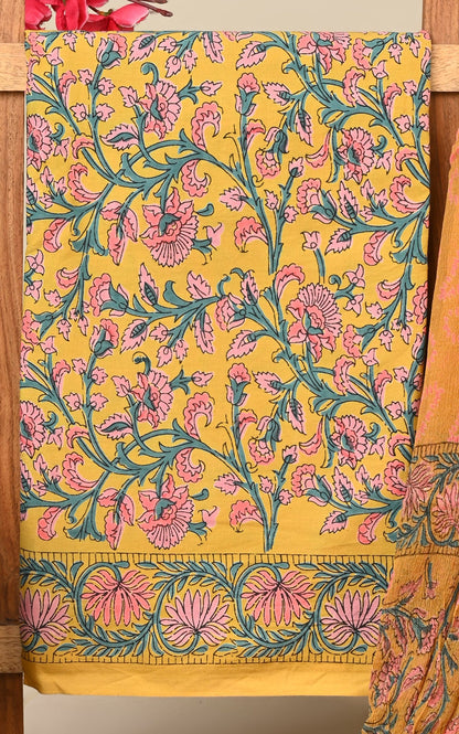 Cotton Suit with Chiffon Dupatta