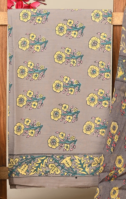 Cotton Suit with Chiffon Dupatta