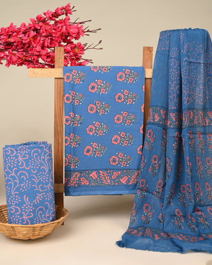 Cotton Suit with Chiffon Dupatta
