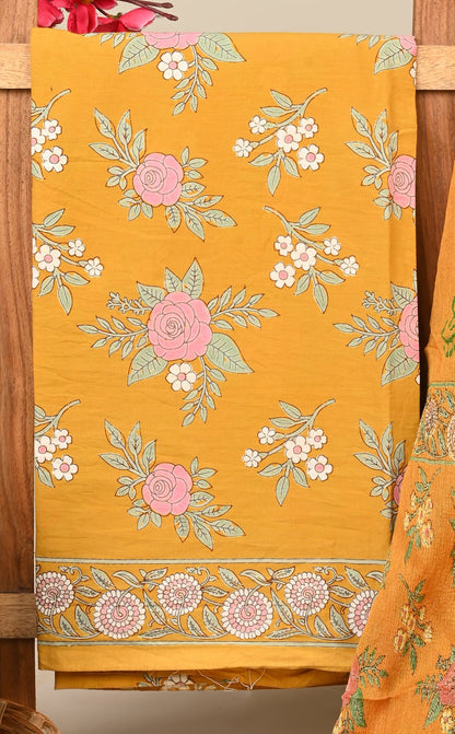 Cotton Suit with Chiffon Dupatta