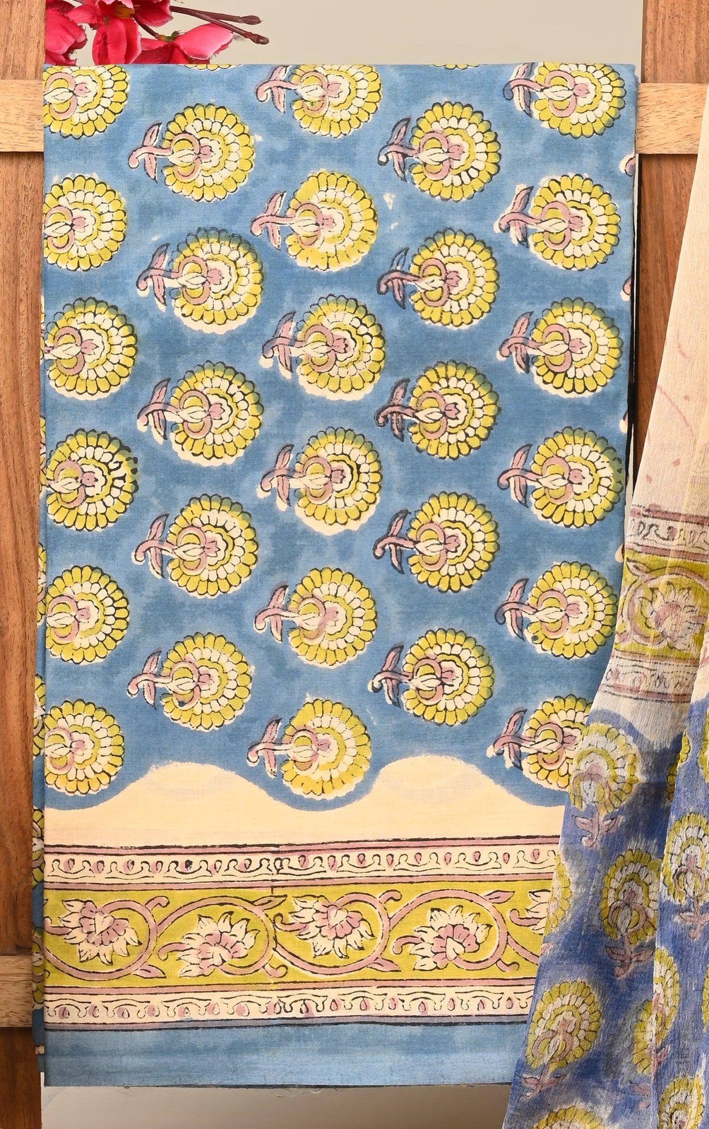 Cotton Suit with Chiffon Dupatta