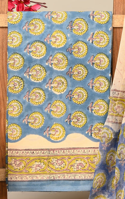Cotton Suit with Chiffon Dupatta