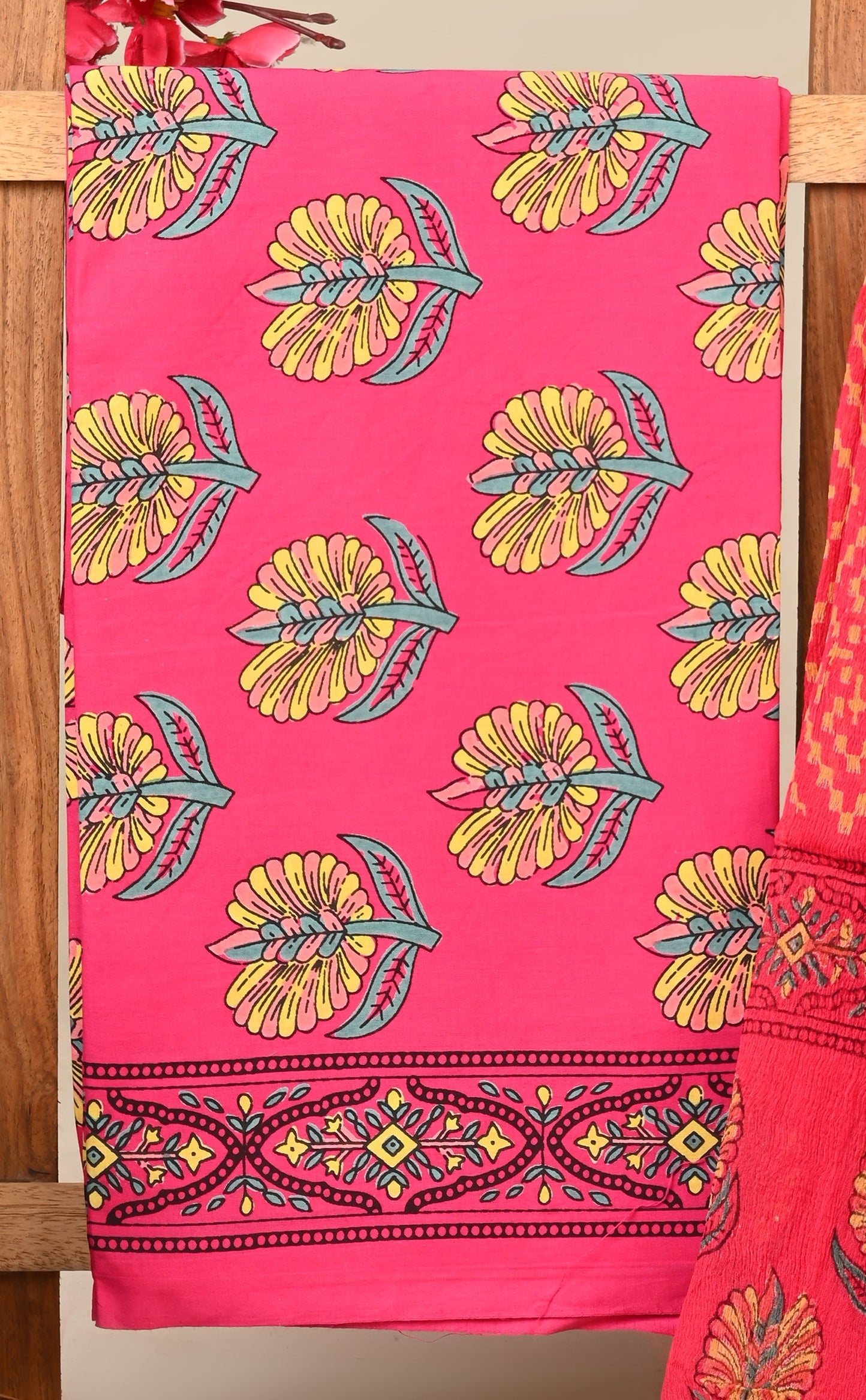 Cotton Suit with Chiffon Dupatta
