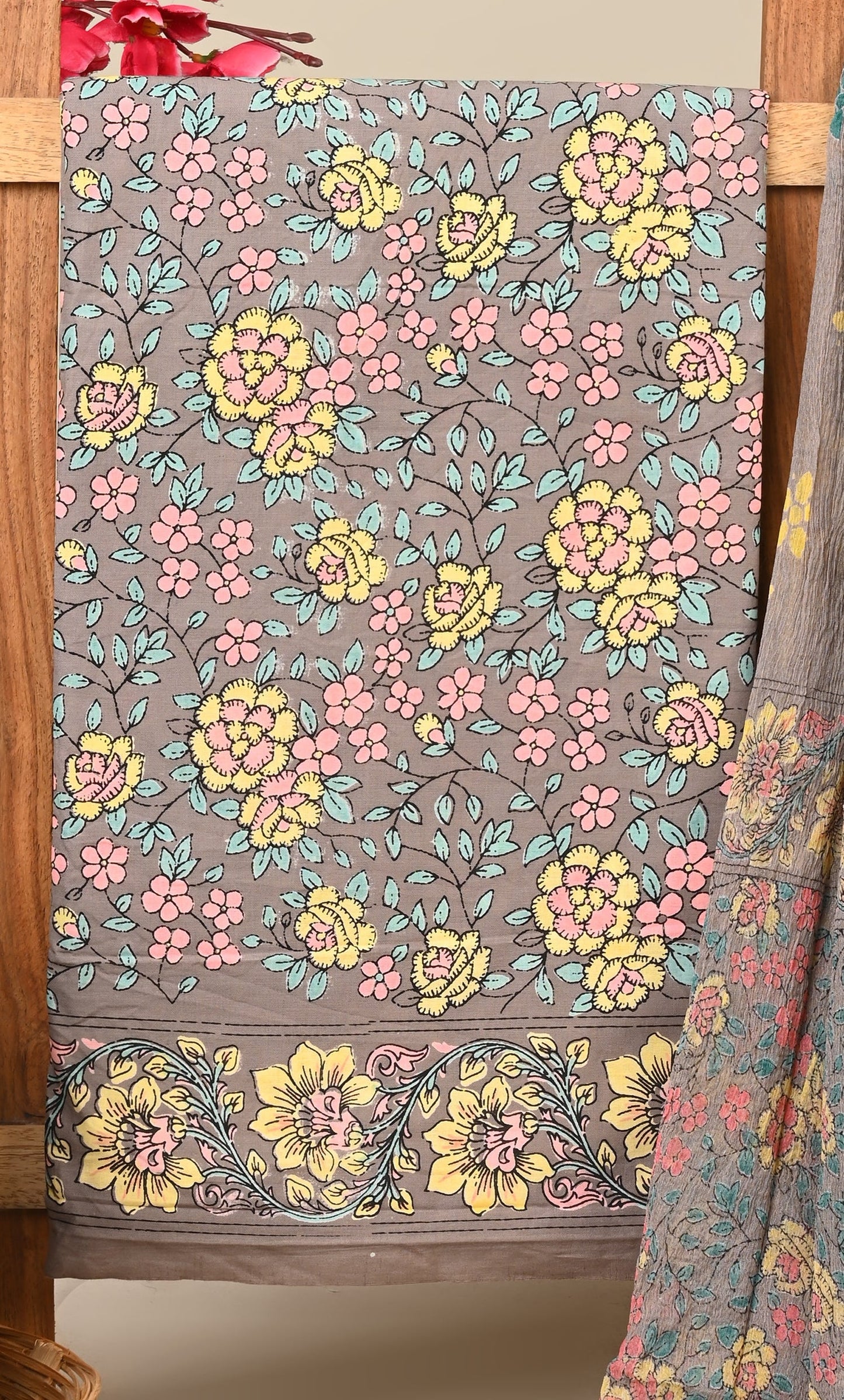 Cotton Suit with Chiffon Dupatta