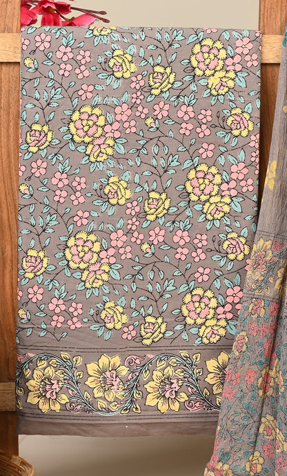 Cotton Suit with Chiffon Dupatta