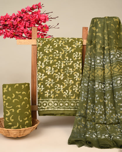 Cotton Suit with Chiffon Dupatta