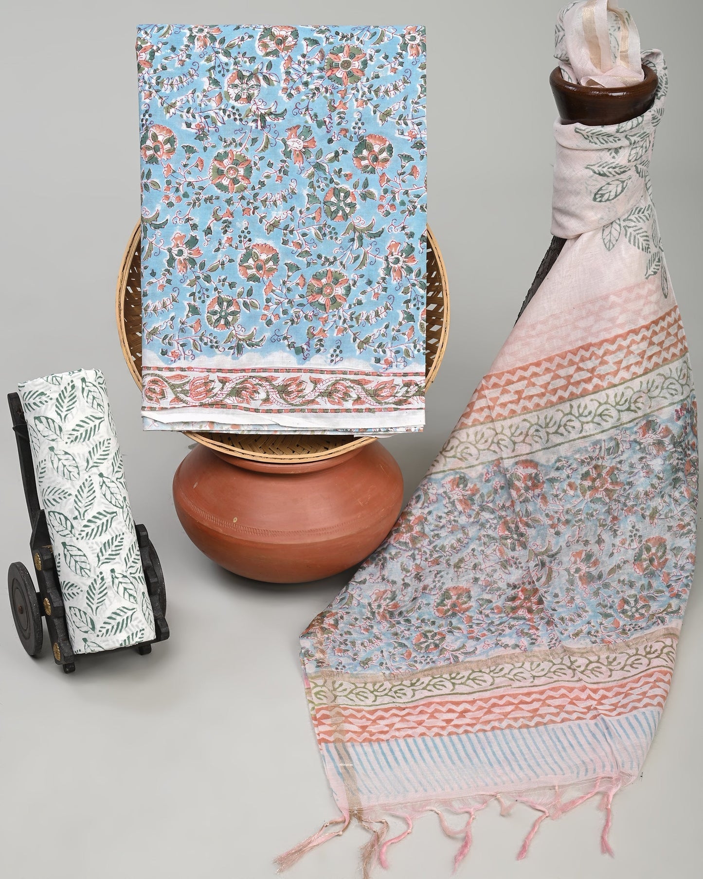 Cotton Suit with Chanderi Dupatta