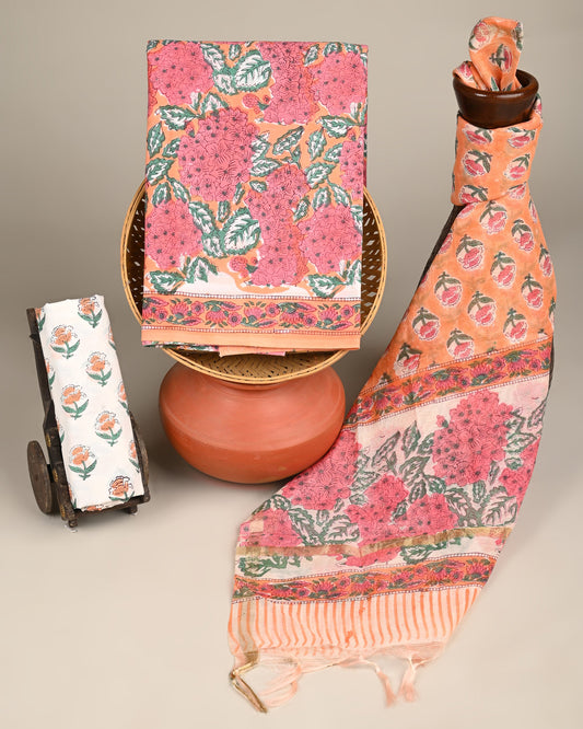 Cotton Suit with Chanderi Dupatta
