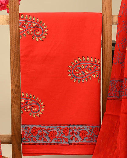 Cotton Suit with Chiffon Dupatta