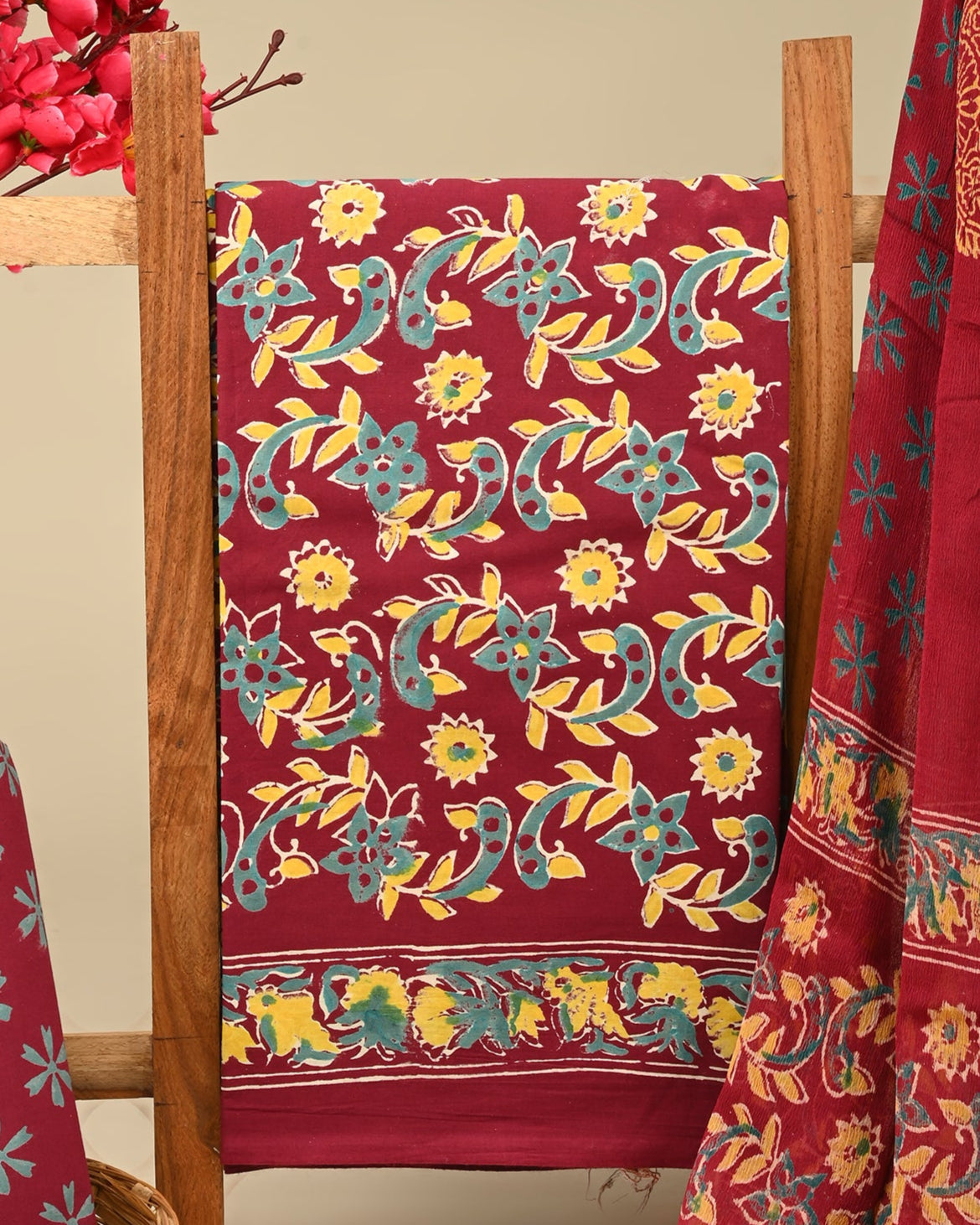 Cotton Suit with Chiffon Dupatta