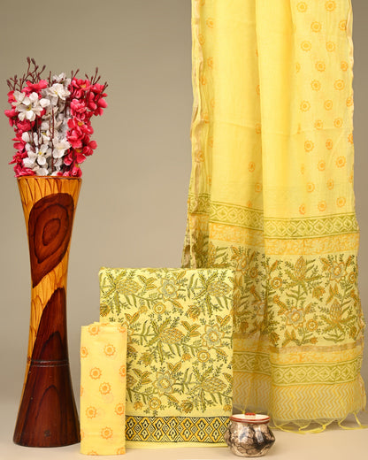 Cotton Suit with Chanderi Dupatta