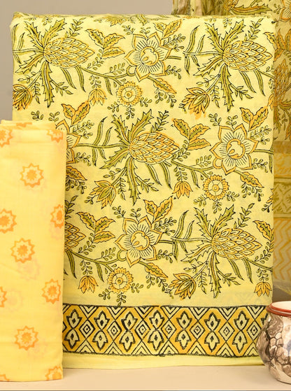 Cotton Suit with Chanderi Dupatta