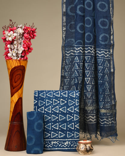 Cotton Suit with Chanderi Dupatta