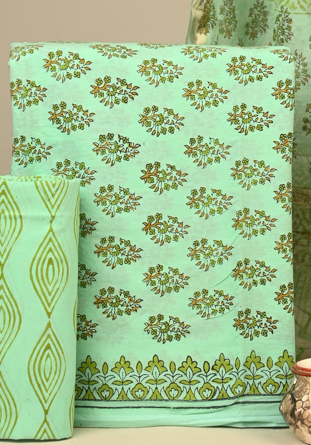Cotton Suit with Chanderi Dupatta