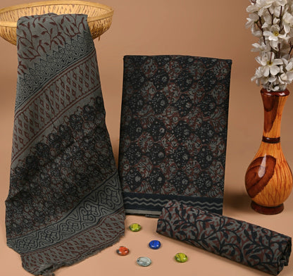 Cotton Suit with Chiffon Dupatta