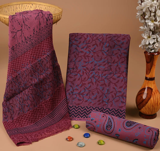 Cotton Suit with Chiffon Dupatta