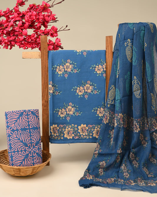 Cotton Suit with Chiffon Dupatta