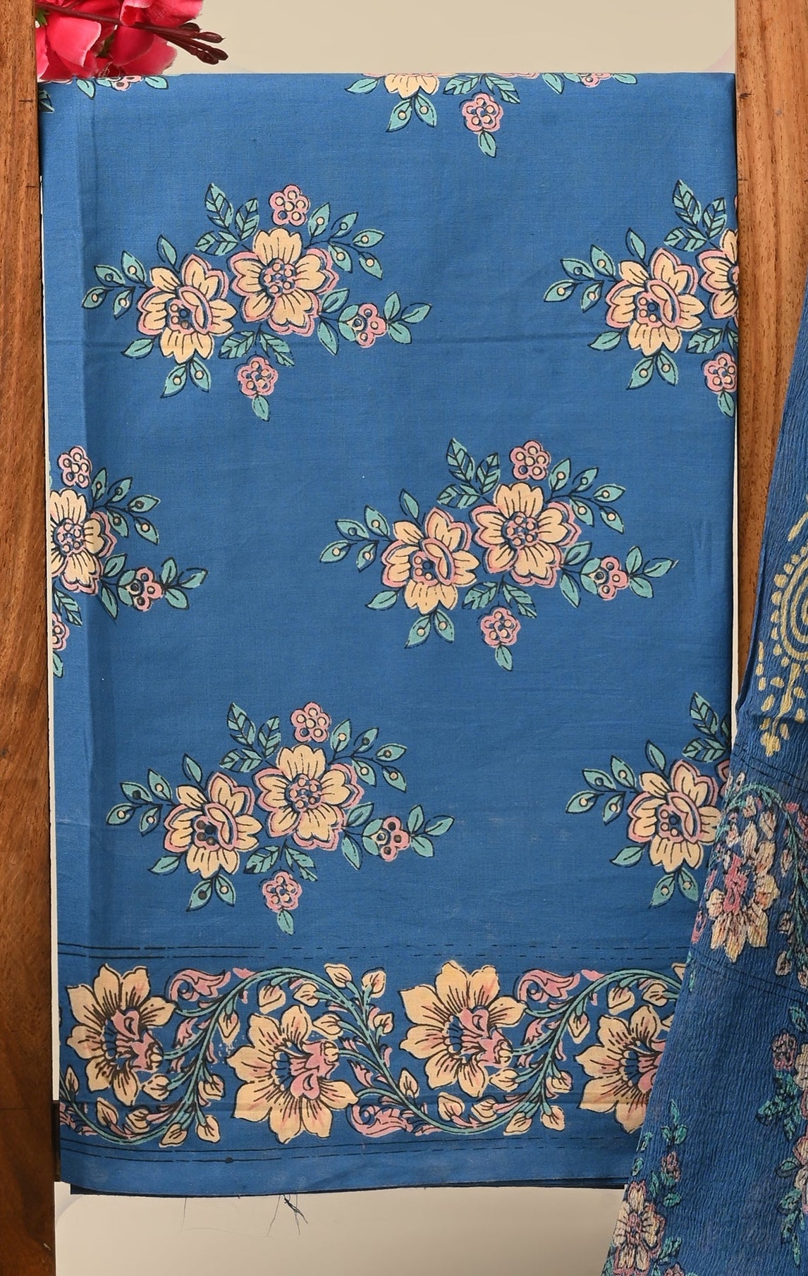 Cotton Suit with Chiffon Dupatta