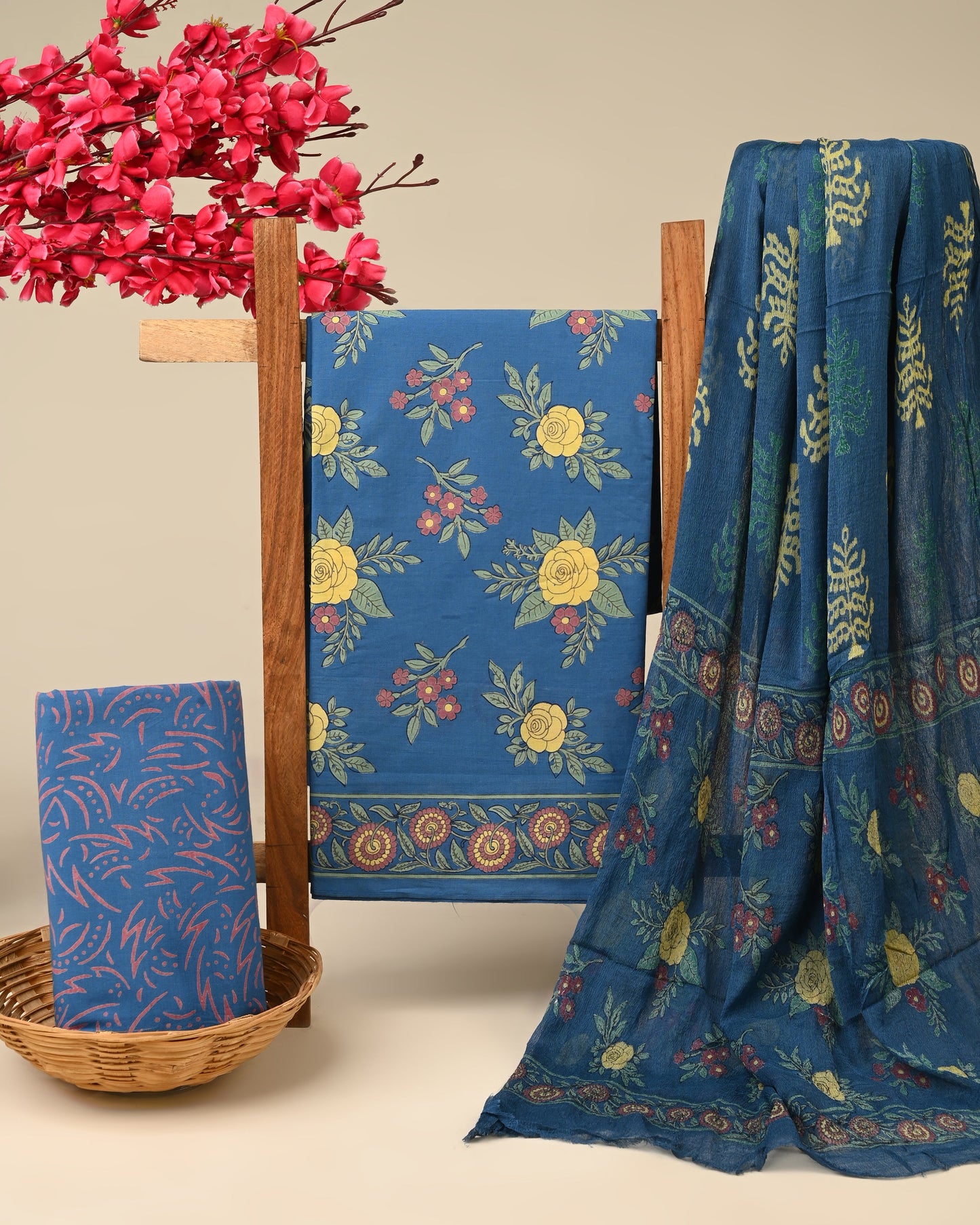 Cotton Suit with Chiffon Dupatta