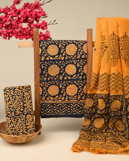Cotton Suit with Chiffon Dupatta
