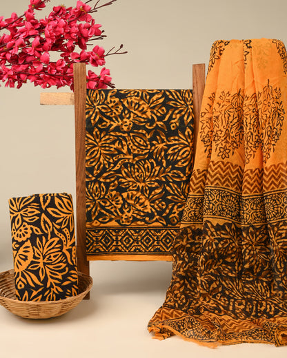 Cotton Suit with Chiffon Dupatta