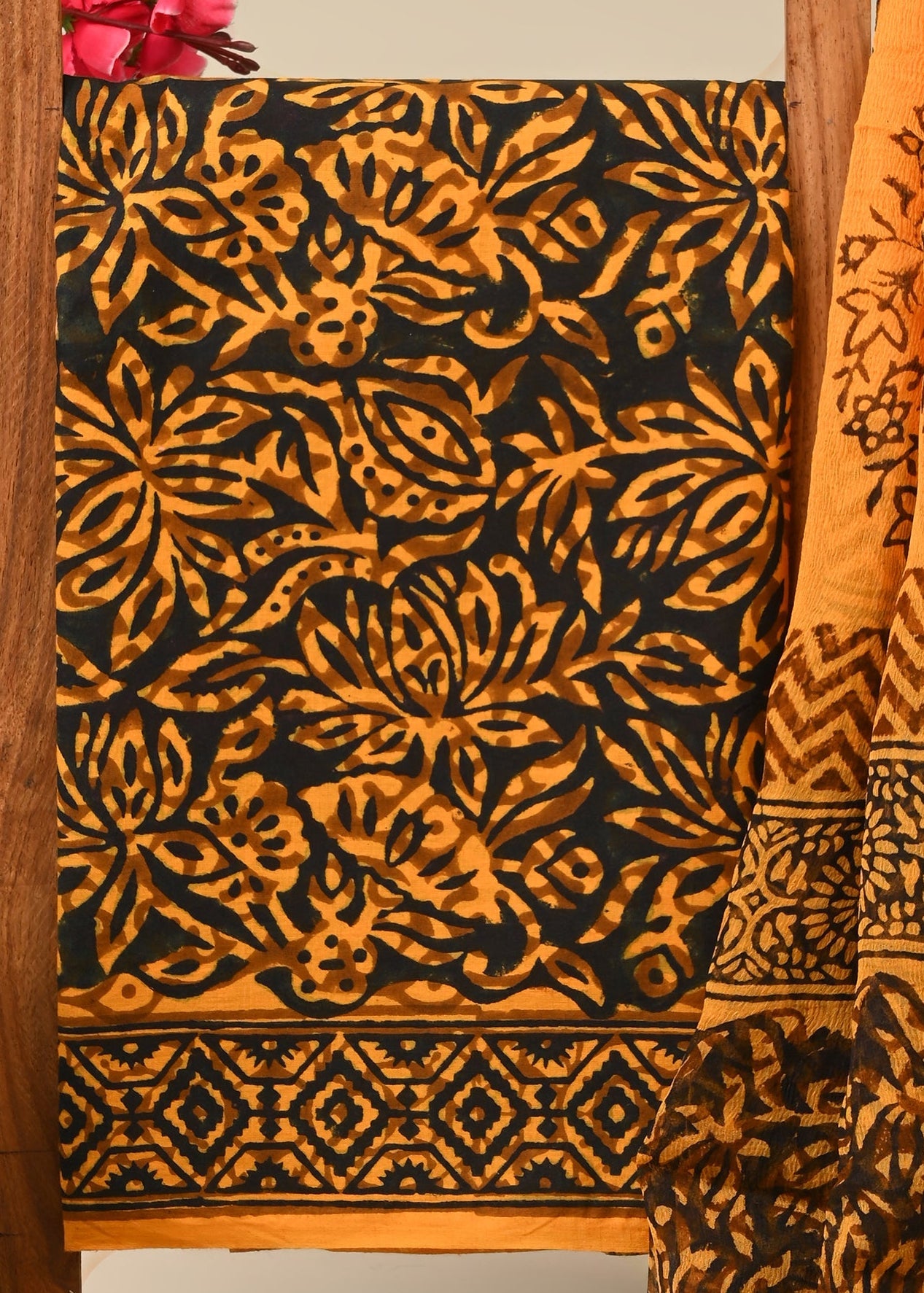 Cotton Suit with Chiffon Dupatta