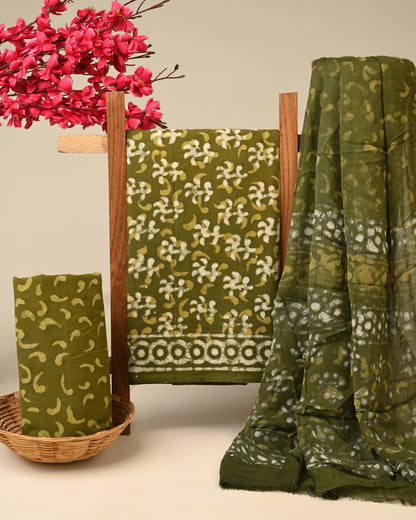 Cotton Suit with Chiffon Dupatta